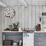 Eruner 24 Inch Blue Woodgrain Shiplap Wall Clocks for Living Room Decor, Large Farmhouse Wall Clock,Coastal Beach Nautical Style,House Warming Gifts New Home Eruner