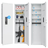 Secure In-Wall Gun Safe for Rifles and Pistols with Touch Screen Panel, Gun Cases for Shotguns with Heavy-Duty Steel Construction, Dual Alarm System, Locking Gun Cabinet for Home Use MEETFAV