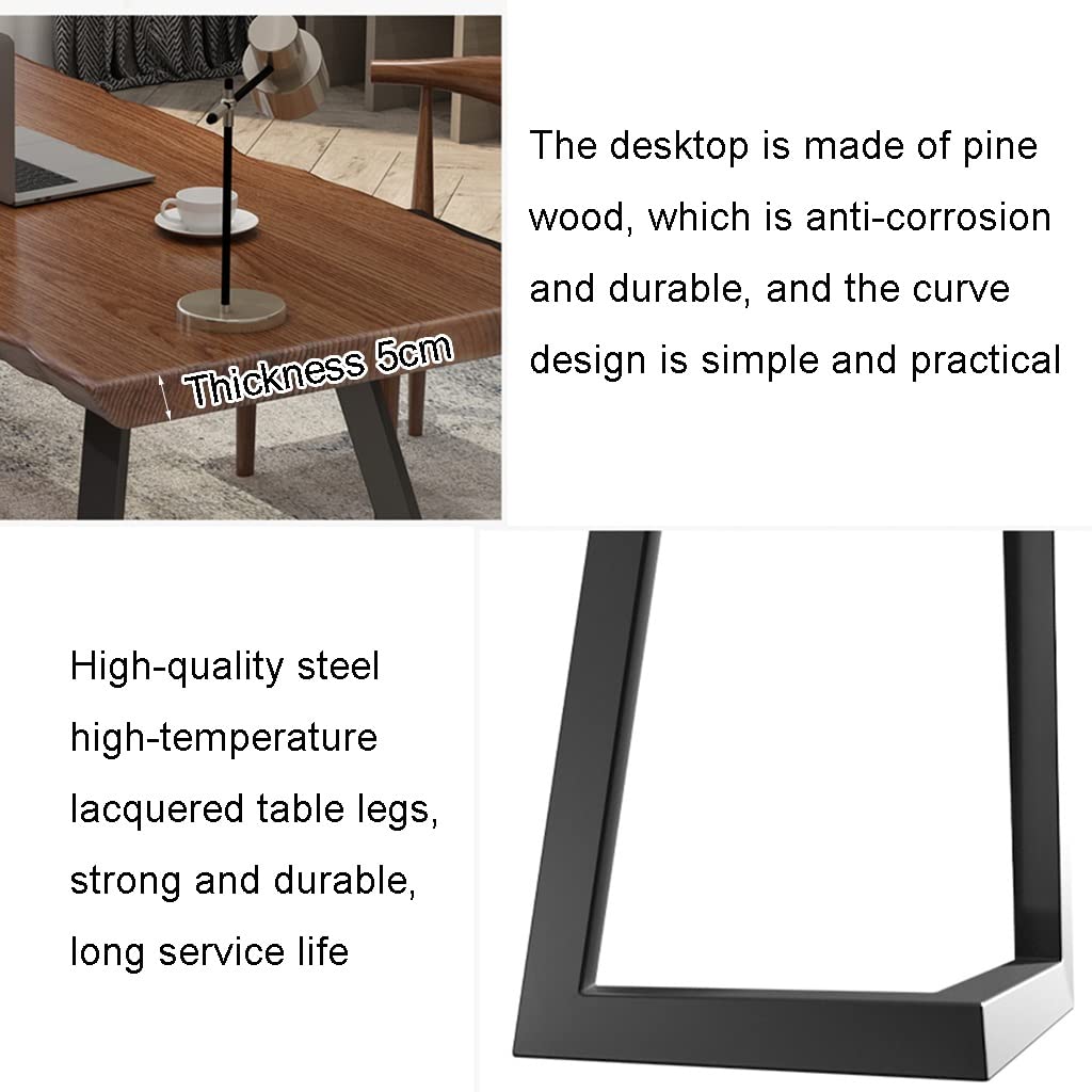 ZYYWX Simple Solid Wood Desk, Personal Workbench with Storage Rack, Wear-Resistant and Anti-scalding, Easy to Install (Size : 240x100x75cm) ZYYWX