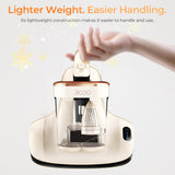 JIGOO Mattress Vacuum Cleaner UV Sanitizing, Anti-allergen Bed Cleaner with 12Kpa Suction, Handheld Vacuums for Dust & Pet Hair, Effectively Clean Up Bed, Pillows, Cloth Sofas, Carpets JIGOO