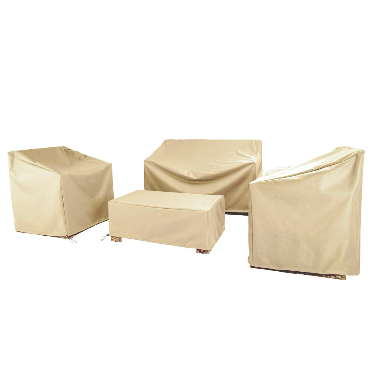 Baner Garden Patio Furniture Covers,Outdoor Furniture Cover Waterproof,Patio Furniture Set Covers for 4 Piece Outdoor Conversation Set,Patio Covers Set Beige BANER GARDEN