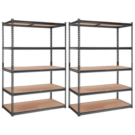 VEVOR Storage Shelves, 5-Tier Adjustable Storage Shelving Unit, 48" L x 24" W x 72" H Heavy Duty Garage Storage Shelves, Metal Shelves for Kitchen Pantry Basement Bathroom Laundry 2 Pack VEVOR