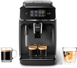 PHILIPS 2200 Series Fully Automatic Espresso Machine, Classic Milk Frother, 2 Coffee Varieties, Intuitive Touch Display, 100% Ceramic Grinder, AquaClean Filter, Aroma Seal, Black (EP2220/14) PHILIPS