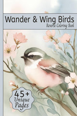 Wander & Wing Birds Reverse Coloring Book: Coloring for Relaxation featuring themed art of Songbirds, Garden Birds, Exotic Birds, and More | 6x9 ... Vacation Travel, Relaxing and Creativity Majosta