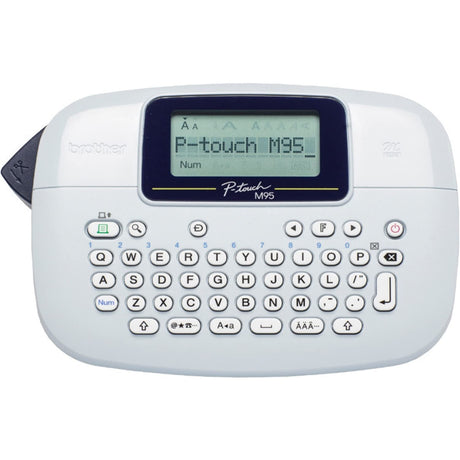 Brother P-Touch, PTM95, Monochrome, Handy Label Maker, 9 Type Styles, 8 Deco Mode Patterns, Navy Blue, Blue Gray Brother