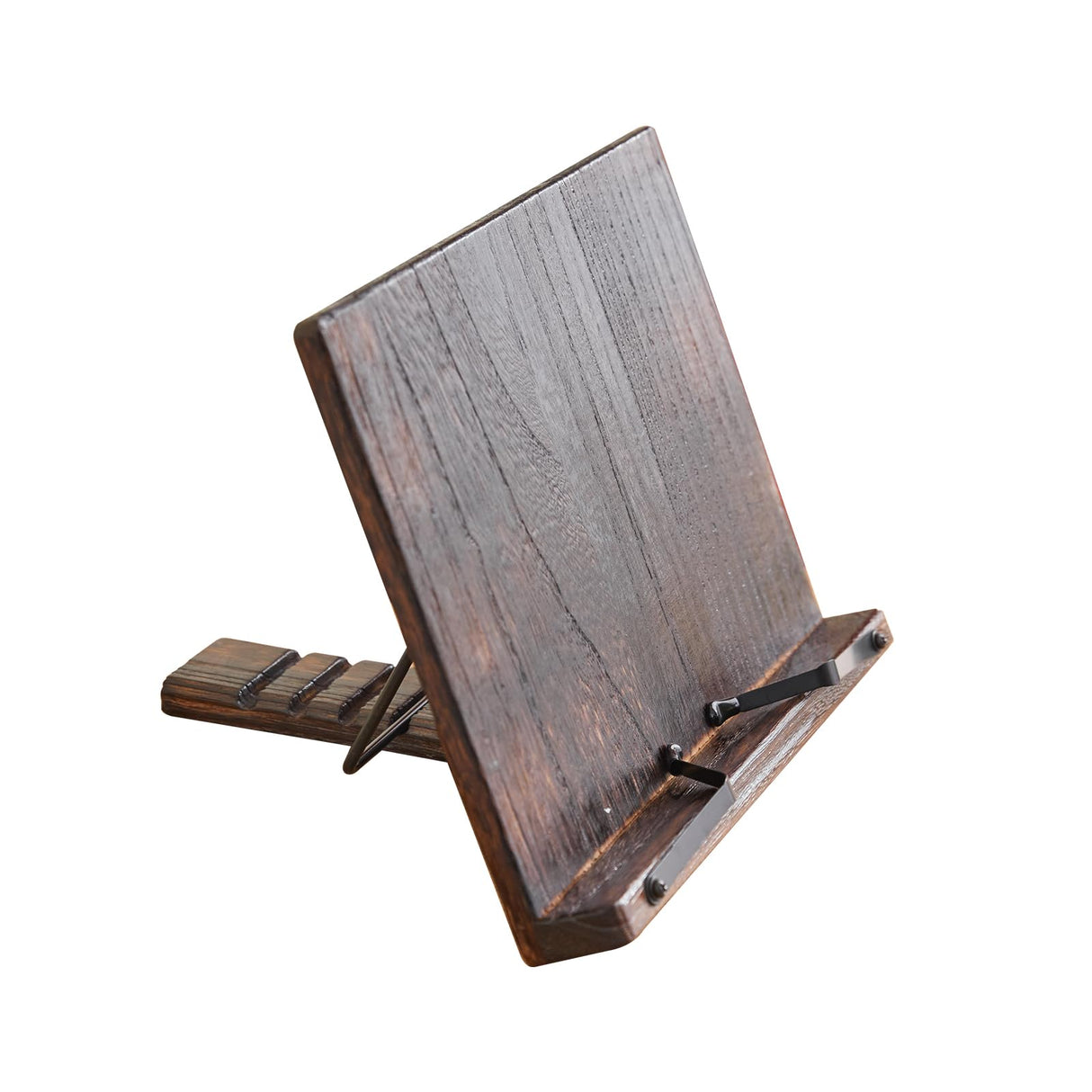 GZQWDC Wooden Book Stand Holder Adjustable,Portable Desktop Organizer for Cookbooks/Tablets,Hands Free Reading Rest with Ergonomic Design, Fits Books & iPads GZQWDC