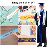 QEYMN Graduation Stole,Plain Graduation Sash,Graduation Stole Class of 2024 for Unisex Adults,Graduation Stole Sash for Academic and Choral 70" White Color QEYMN
