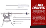 J&B Goods Professional Automatic BBQ Meat Marinade Injector Gun Kit with Case, 2 oz Large Capacity Barrel and 4 Commercial Grade Marinade Needles. J&B Goods