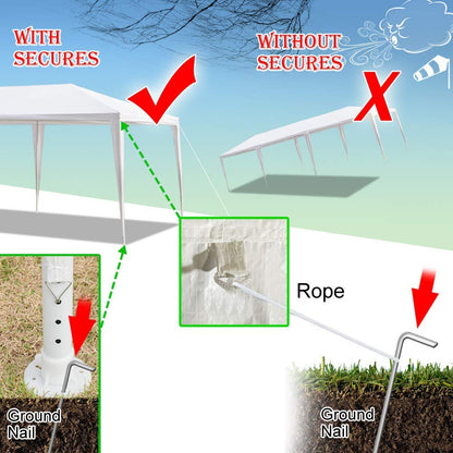 Teekland 10' x 30' Waterproof Party Tent,Practical Outdoor Tent for Parties,Heavy Duty Outdoor Gazebo BBQ Shelter Pavilion with 7 Removable Sidewalls - WoodArtSupply