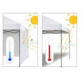 Canopy SunWall, 10x10ft Pop Up Canopy Sidewall for Instant Canopy Tent Gazebos, 1 Pack Sidewall Only Dark Senmortar