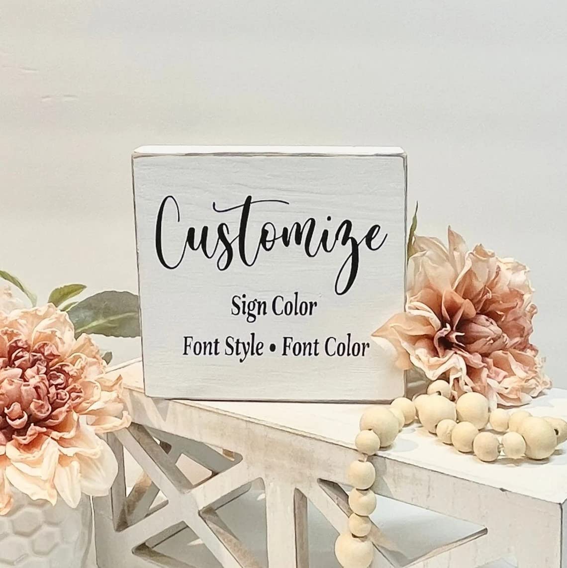 Foomegik Custom Classic Sign for Office Decor, Personalized Desk Decor Signs, Add Your Text, Customized Wooden Home Decor, Modern Farmhouse Decor, Funny Desk Accessories Living Room Bathroom Kitchen Generic