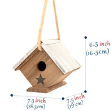 Cedar Wren House, Metal Roof Bird House for Wrens and Chickadees. Longime Lasting and Easy Cleaning; 5 Years Outdoor Performance, Weatherable. Wooden Birdhouse Bird House Langxinese