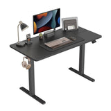 CubiCubi Height Adjustable Electric Standing Desk, 48 x 24 Inches Stand Up Table, Sit Stand Home Office Desk with Splice Board, Black CubiCubi