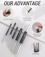 Nicpro Miniature Paint Brushes Drybrush - 21PCS Model Paint Brush Set for Acrylic, Watercolor Detail Paint Brush Dry Brush for Warhammer 40k, Miniature Model, Citadel, Paint by Number- with Container Nicpro