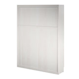 REALROOMS Halstead Queen Size Wood Murphy Bed Fold-Out Multi-Functional Storage Wall Bed Multi-Purpose Space-Saving Bedframe for Guest Room or Bedroom, Ivory Oak REALROOMS