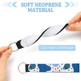 NEETUE 16 Pieces Sublimation Blanks Wristlet Keychain DIY Blank Wrist Lanyard White Neoprene Keychain Wristband Lanyard Wristband Keychain for Summarize Small Pendants Such as Keys (White) NEETUE