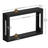 YATINEY Farmhouse Console Table, 47.2 Inches Wooden Behind The Couch Sofa Table with Storage, Entryway Table with Reinforced Support, for Living Room, Entryway, Hallway, Staircase, Black CT24BK YATINEY