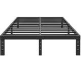HOBINCHE 10 Inch Queen Size Bed Frame - No Box Spring Needed Heavy Duty Metal Platform Mattress Foundation with Steel Slats, Non-Slip Noise Free Easy Assembly Black Bedframes HOBINCHE
