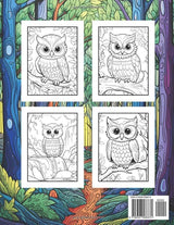 Owl Coloring Book: For Kids, Teens & Bird Lovers Majosta
