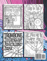 Trombone Coloring Book: A Beautiful Teens and Adult Coloring Book of Trombone Instruments for Relaxation and Meditation Majosta