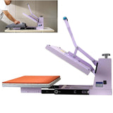 Large Heat Press 16x24 Manual with Slide-Out Base, Industrial Grade 2000W Clamshell Heat Press Machine for T-Shirts - Purple/Green Heat Transfer Equipment for Sublimation, DTF & Vinyl (Purple) WUMSTOT
