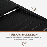 Grand patio 9-Piece Outdoor Dining Set for 8, Patio Dining Furniture Set for 8 Swivel Rope Wicker Chairs & 1 Expandable Rectangular Dining Table, Grey Grand patio