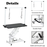ACIDBOLT Hydraulic Pet Grooming Table, 42'' Durable Foldable Dog Grooming Table Suitable for Small Medium Large Dogs, Heavy-Duty Pet Grooming Table Drying Table with Adjustable Arms ACIDBOLT