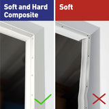 FOSLUOC Garage Door Seal Top and Sides Seal Strip White 34.4FT Rubber Weather Stripping Replacement Soft and Hard Composite, Weatherproofing Universal Sealing FOSLUOC