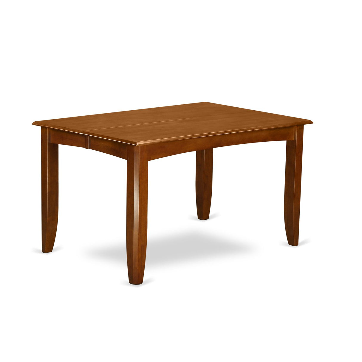 East West Furniture PFPL9-SBR-C 9 Piece Dining Table Set Includes a Square Wooden Table with Butterfly Leaf and 8 Linen Fabric Dining Room Chairs, 54x54 Inch, Saddle Brown East West Furniture