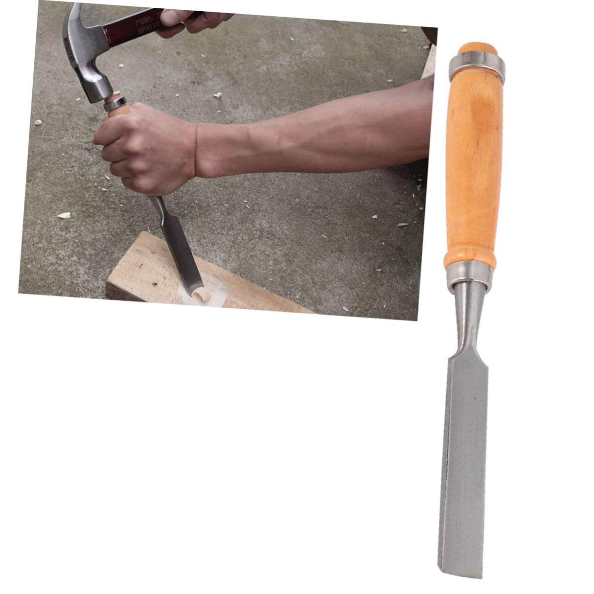 Gadpiparty 1pc Hand Chisel Carving Tools Woodworking Wood Carving Gouges Wood Carving Tool Wood Chisel Sharpening Wood Handle Radial Gouge Electrical Tools Power Tools Bamboo Lathe Shovel Gadpiparty