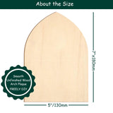 MineIdea 12 Pack Unfinished Gothic Arch Wood Plaque, 5" x 7" Unfinished Wood Arch Crafts DIY Wood Gothic Plaque, Unfinished Arch Wood Boards for Crafts DIY Wood Projects MineIdea