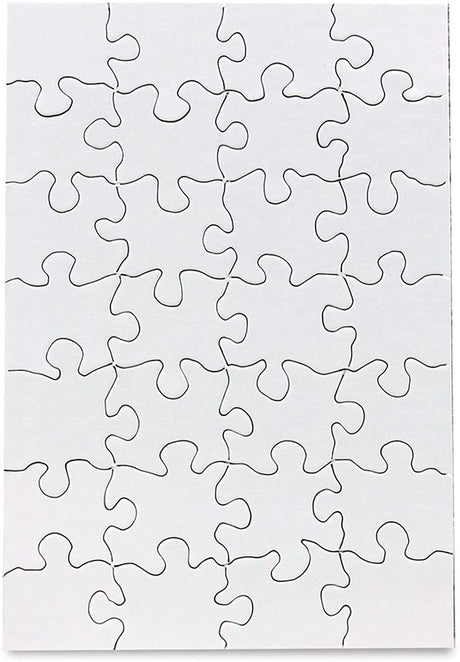 Hygloss Products 8 Blank Jigsaw Puzzles with Envelopes – 5.5 x 8 Inch, 28 Pieces Each – DYI Party invites, Perfect for Decorating, Kids' Activities, Arts & Crafts or Party Favors Hygloss