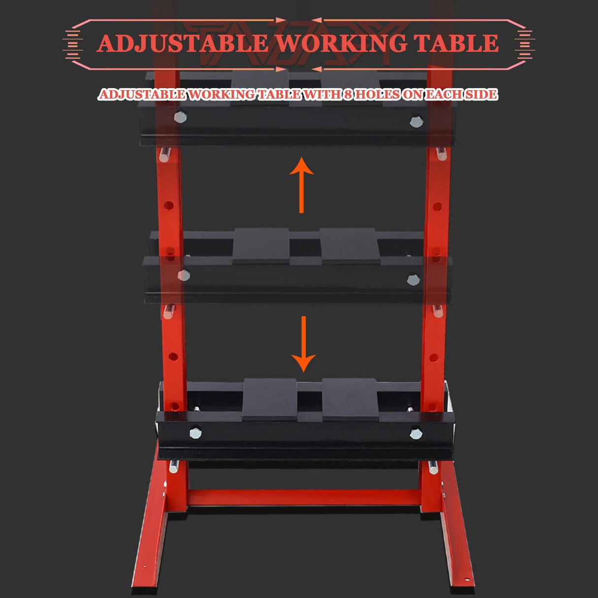Tandagy 12 Ton Hydraulic Shop Press with Press Plates Heavy Duty Shop Press H-Frame Floor Mount Hydraulic Shop Press Adjustable Hydraulic Press (Red) Tandagy
