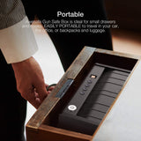 awesafe Gun Safe, Updated Biometric Gun Safe for Pistols, Quick Access Pistol Safe Fingerprint Handgun Safe with Keys and Keypad, Beside Gun Lock Box for Home (Biometric Fingerprint Lock) awesafe