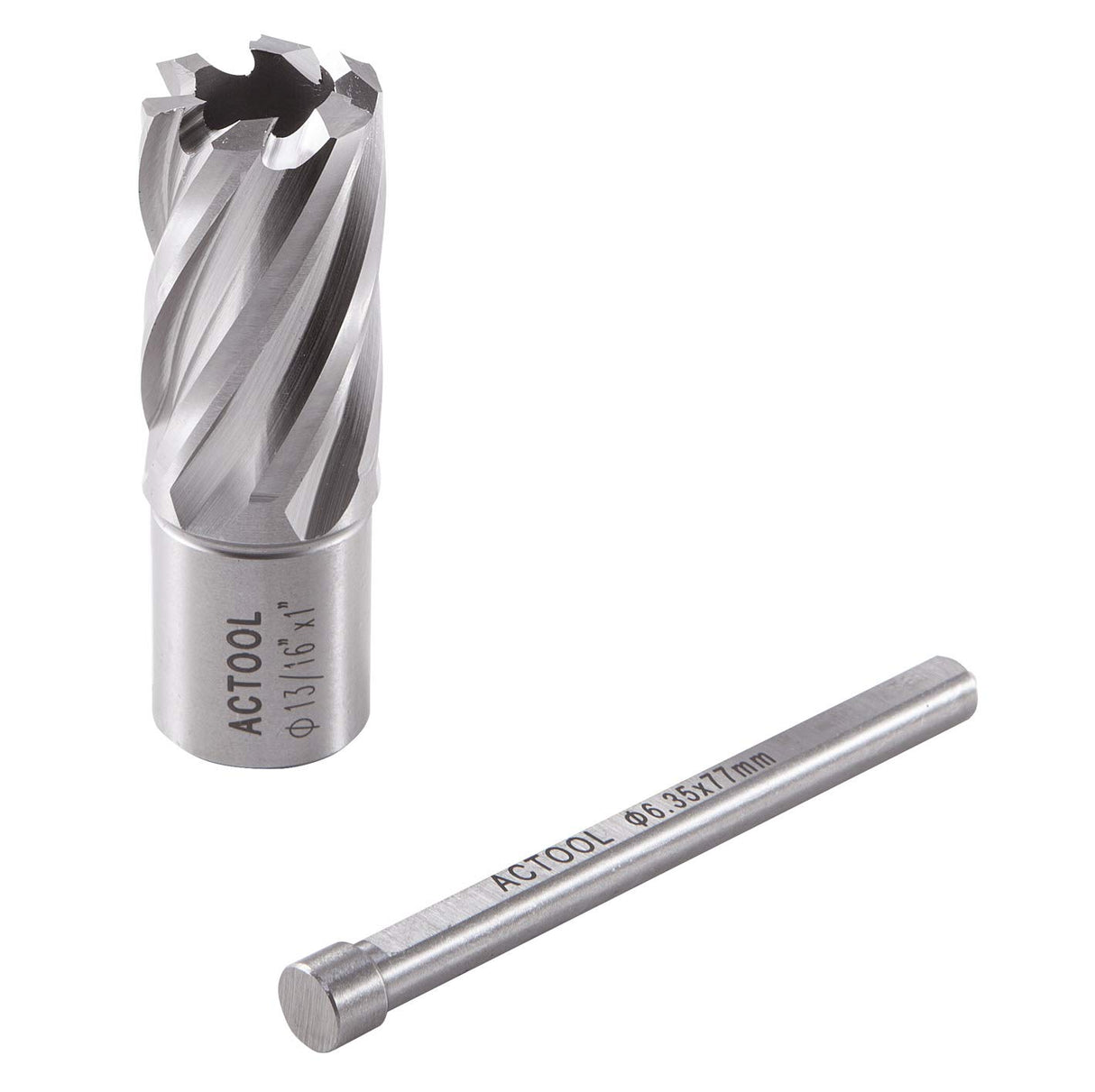 ACTOOL 13/16" Diameter × 1" Depth of Cut HSS ANNULAR Cutter with 3/4'' Weldon Shank ACTOOL