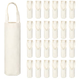 Hoolerry 24 Pcs Canvas Wine Bag with Handle Sublimation Blank Bottle Gift Tote Reusable Washable Wine Carrier Tote Hoolerry