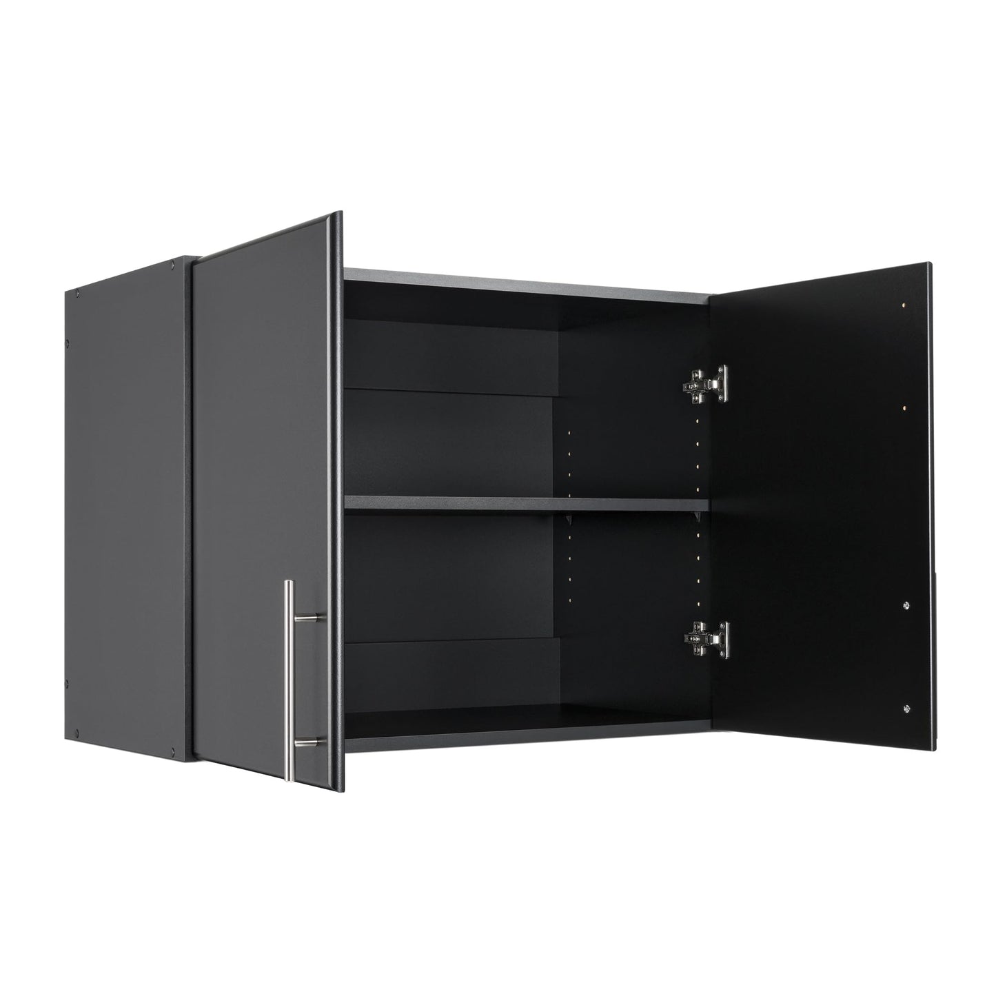 Prepac Black Cabinet: Pantry Storage Cabinet & Garage Cabinet, 16"Dx32"Wx24"H Wall Cabinet with Storage Shelf & Doors