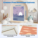 Fotasmua 4 Pack Framed Paint by Number Kits for kids Sunset, DIY Landscape Paint by Numbers Kits for Adults on Canvas, Easy Acrylic Oil Painting for Kids & Adults Beginners for Wall Decor (8 x 8 Inch) Fotasmua