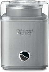 CUISINART Ice Cream Maker, Ice Cream and Frozen Yogurt Machine, 2-Qt. Double-Insulated Freezer Bowl, Silver, ICE30BCP1 Cuisinart