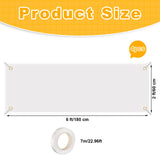 4 Pcs Sublimation Banners Blank, 2x6 Feet Large White Polyester Oxford Cloth Banner with Hanging Ropes, DIY Sign Banners for Painting, Writing, Indoor Outdoor Display and Party Decoration GCTWFYK