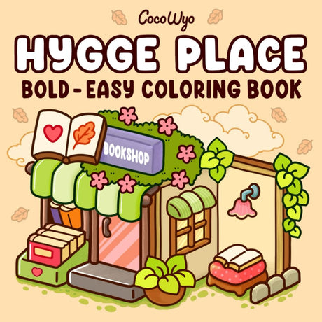 Hygge Place: Coloring Book for Adults and Teens, Bold and Easy Designs for Relaxation with Cozy Little Corners (Bold & Easy Coloring) WoodArtSupply