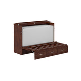 AFI, Northfield Murphy Bed Chest Queen with 6" Mattress, Storage Drawer & Built-in USB Charger, Walnut AFI