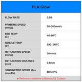 AMOLEN 3D PLA Printer Filament, 1.75mm Glow in The Dark Shiny Firefly Blue PLA Filament for 3D Printing, Best with UV Lamps, 1kg Spool (2.2lbs), Dimensional Accuracy +/- 0.02 mm, Fit Most 3D Printers AMOLEN