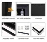 VERANI Minifigures Miniature Display Case Collectibles Display Box Wall Mount Figure Display Curio Cabinet with Lockable Anti Dust Door for Small Objects Lockable Removable Shelves - Small Black VERANI