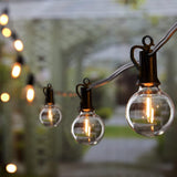 Brightown Outdoor String Lights - Connectable Dimmable LED Patio String Lights with G40 Globe Plastic Bulbs, All Weatherproof Hanging Lights for Outside Backyard Porch (50 ft - 25 LED Bulbs) Brightown