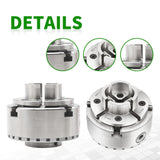 Yunnergo 1" x 8 TPI Thread 4 Inch Self Centering Wood Lathe Nickel-Plated Chuck Set 2/3/5 Jaw Turning Chuck Set (2PCs Jaw) Yunnergo