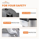 Sweetcrispy 6 QT Electric Pressure Cooker 12-in-1 Multi Digital Cookers, Rice Steamer Yogurt Maker Stainless Steel Sweetcrispy