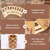 BENECREAT 9PCS Segmented Bowl Wedgies, Almond White Trapezoidal Segmented Bowl Wedge Tool Set for Segmented Bowl Making Jig, Sled, Wood Turning, 5mm Thick BENECREAT