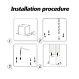 Voittozege 4 Pcs 4x4 Post Bracket Anchor Base, Deck Post Brackets Heavy Duty Wood Post Support Kit Black Powder Coated Heavy Fence Post for Wood Fence, Deck, Pergola and Mailbox Support Brackets Voittozege