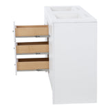 Spring Mill Cabinets Lonsdale 60-Inch Double-Sink Bathroom Vanity with White Top, 2 Soft-Close Cabinets, 3 Drawers, 60.5" W x 18.75" D, White Spring Mill Cabinets